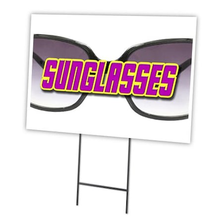 Signmission Sunglasses Yard Sign & Stake outdoor plastic coroplast window, C-1216-DS-Sunglasses C-1216-DS-Sunglasses
